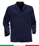 giacca da lavoro blu con inserti azzurri, tessuto Poliestere e cotone RUBICOLOR.GIA.BLN