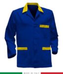 giacca da lavoro azzurro royal con inserti rossi, tessuto Poliestere e cotone RUBICOLOR.GIA.AZG