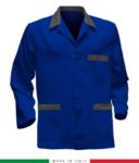 giacca da lavoro azzurro royal con inserti gialli, tessuto Poliestere e cotone RUBICOLOR.GIA.AZGR