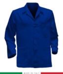 giacca da lavoro azzurro royal con inserti rossi, tessuto Poliestere e cotone RUBICOLOR.GIA.AZ