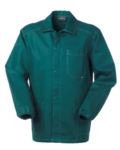 giacca da lavoro colore azzurro con bottoni coperti 100% cotone irrestringibile ROA20109.VE