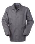 giacca da lavoro colore azzurro con bottoni coperti 100% cotone irrestringibile ROA20109.GR