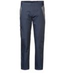 Pantaloni multitasche bicolore blu navy/grigio ROA00129.BLG