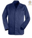 giacca da lavoro di colore bianco 100% cotone Massaua sanforizzato e bottoni coperti PPSTX03101.BL